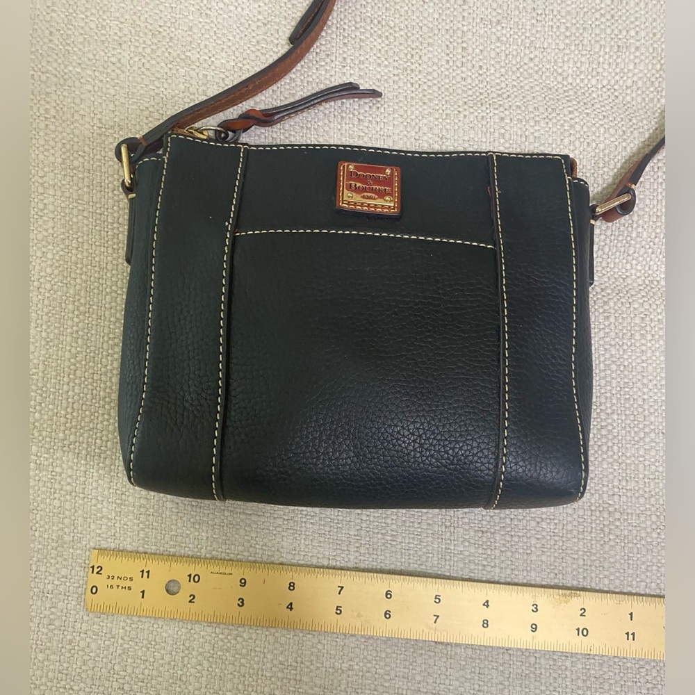 Dooney & Bourke EUC  Black/brownWexford Leather Lexington Crossbody Bag - Picture 7 of 16